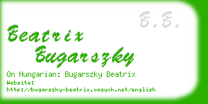 beatrix bugarszky business card
